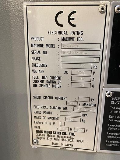 Used 2013 DMG Mori NHX 4000 Horizontal Machining Center
