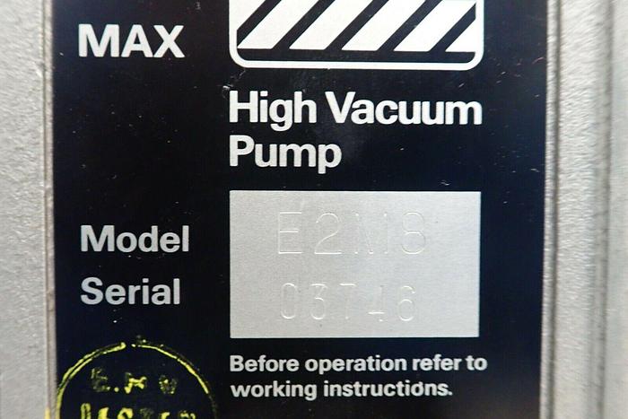 Used Edwards E2M8 Two Stage Rotary Vane High Vacuum Pump