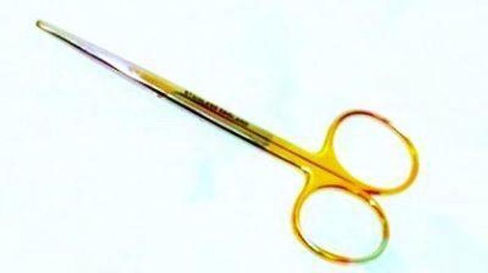 Used Ophthalmic Scissor Strabismus Straight Tungsten Carbide 115mm (4-1/2in)