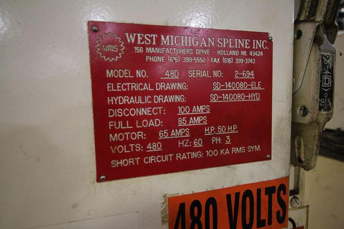 Used WEST MICHIGAN 48" SPLINE ROLLER
