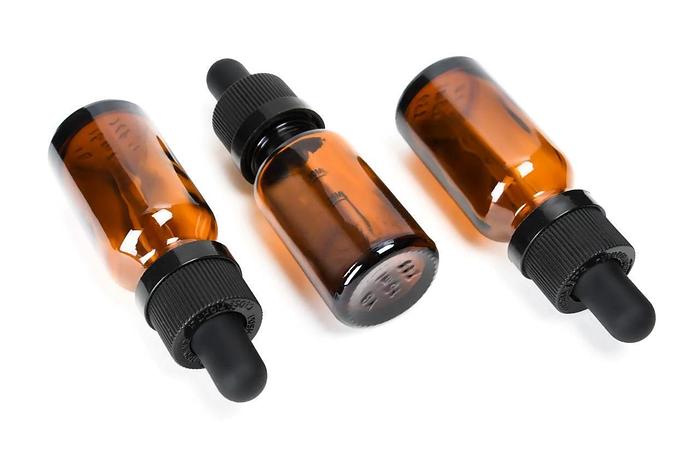 HUGE LOT 195k Amber Glass Bottles 15ML + Measurement Eye Dropper 0.5 1/2 oz