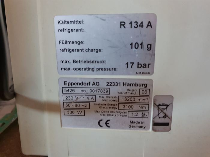 Used Eppendorf Centifuge 5415 R Centrifuge