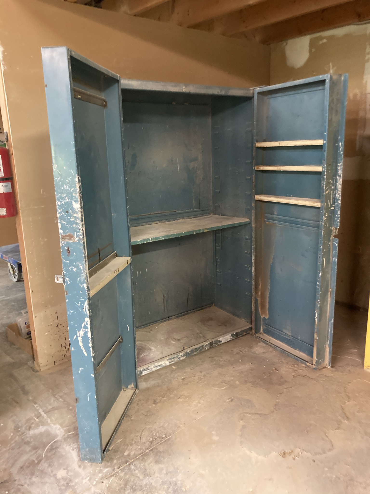 Used Blue Flammable Liquid Cabinet