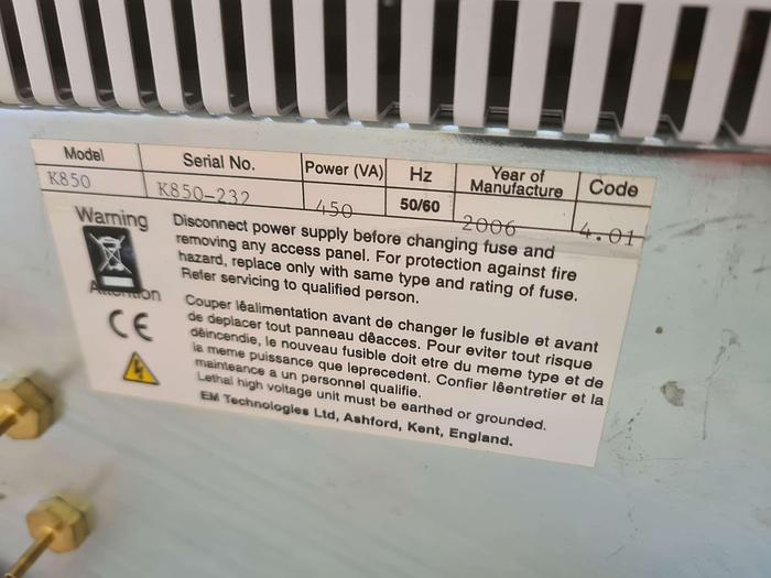 Used Emitech K850 Critical Point Dryer