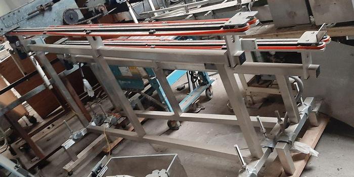 Used Conveyor, Belt, 0.4375" x 16', S/st, Syringe Insp, Gripper, #C738218