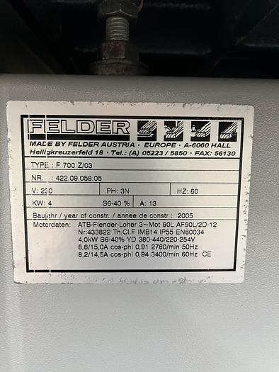 Refurbished Felder Sliding Table & Tilting Shaper Model # F700 w/ Steff 2044 Feeder