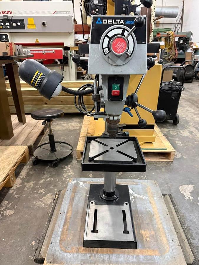 Used Delta ShopMaster DP350 Bench Drill Press – Variable Speed