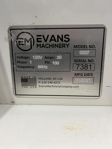Refurbished Evans Pinch Roller 62'' Model #0257- Show Room Machine