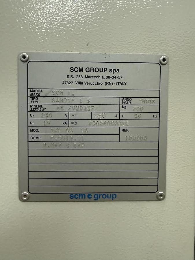 Used 2006 SCMI Sandya 1/S CS 95 37″ Single-Head Wide Belt Sander