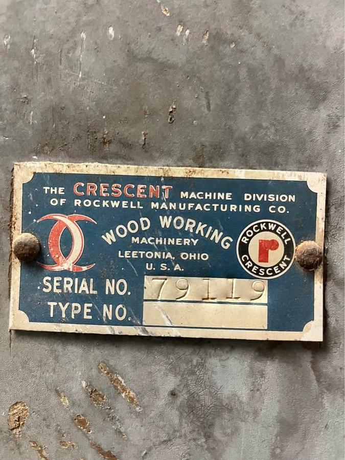 Used Crescent / Rockwell Industrial Chisel Mortiser – Single Phase
