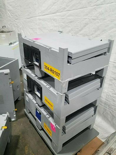 Used STD Plastic Pallet tanks Folding Sides Heavy Duty gaylord boxes with covers