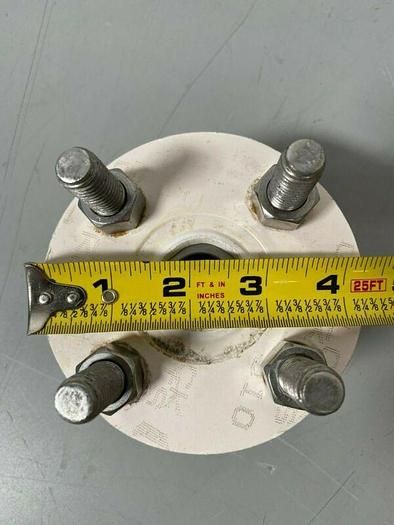 Used Stainless Steel End Cap Reducer 1" Sanitary Fitting to 4 1/4" End