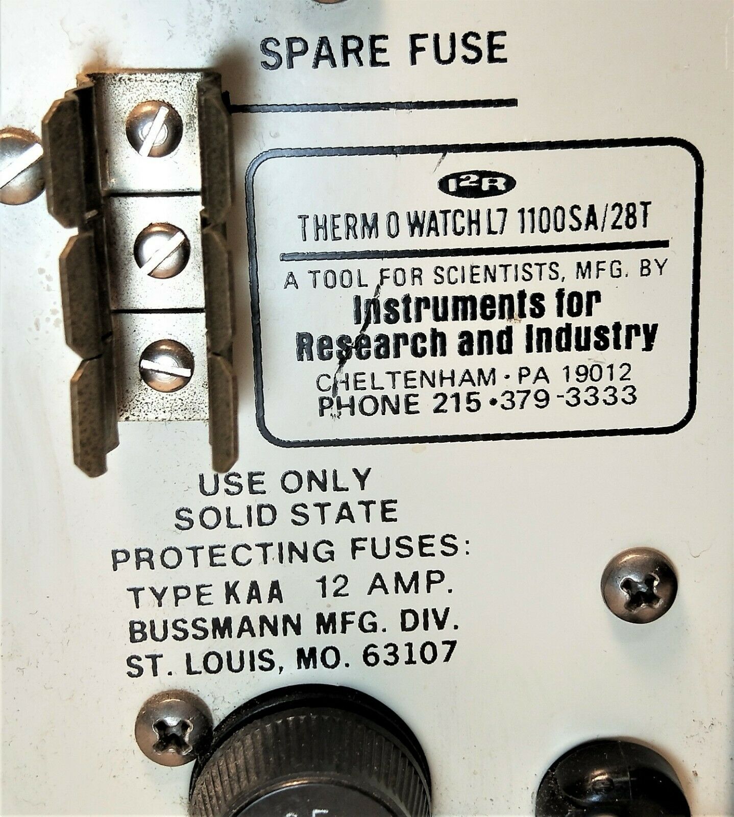 Used I2R Therm-O-Watch L7-1100SA/28T Liquid Level Monitor and Power Supply