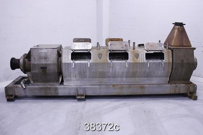 Used Thune SP45L Dewatering Screen Press, First Screen Segment 0.03125" Hole #38372