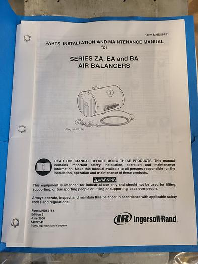 Used Zimmerman  200 Lb Air Balance Back Saving Heavy Lifting Hoist for Coil Stock