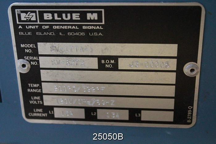 Used Blue M SW-17TA-1 Lab Oven 200 Degrees C/392 Degrees F, 120 Volts, 60 Hz, Phase 1, Line Current 13 Amps #25050