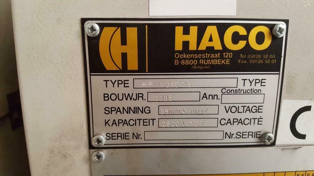 Gebruikt 2005 HACO PPM 250 75