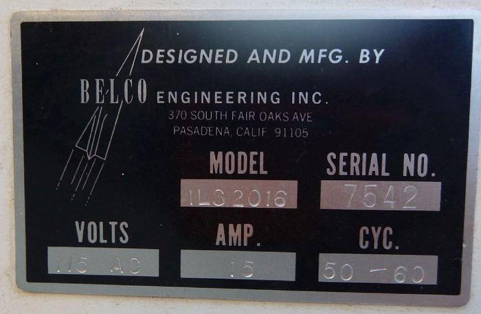 Used Sealer, L-Bar, Belco, MDl ILS2016, 20" x 16" #S743845