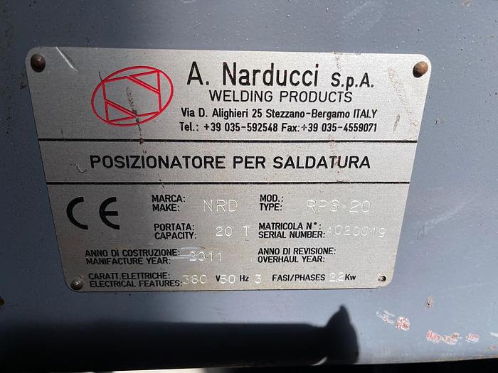 Usato POSIZIONATORE PER SALDATURA CISTERNE NARDUCCI 20.000 KG