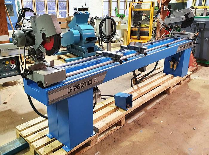 Used 2005 Pertici Italy PERTICI Semi-automatic double mitre saw UNIVER 330