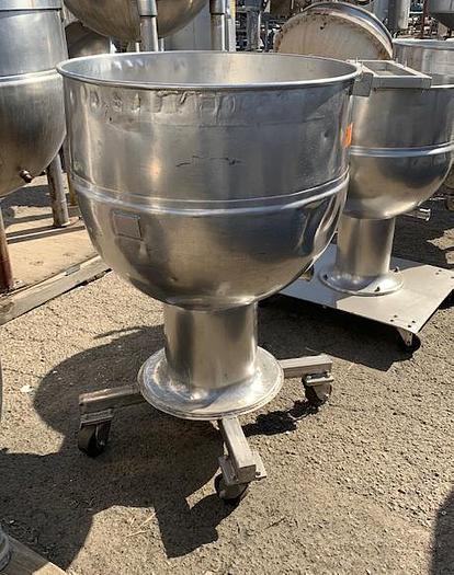 Used John Lentz 60 Gallon Stainless Steel Jacketed Steam Kettle