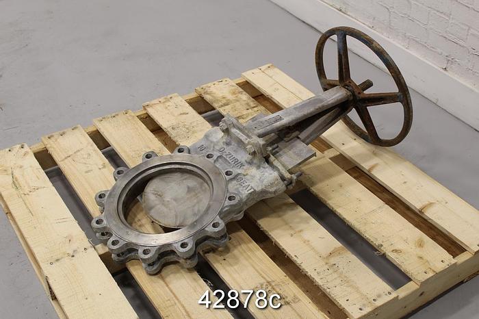 Used Dezurik 10" Hand Operated Knife Gate Valve #42878