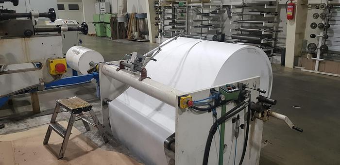 Used 1998 MONDON Automatic slitter rewinder with 2 col. flexo (for paper reels)
