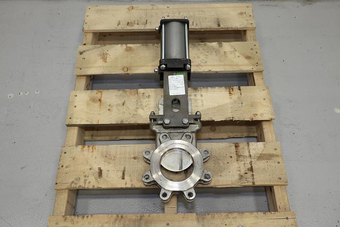 Unused Orbinox 4" Air Operated Knife Gate Valve #44251