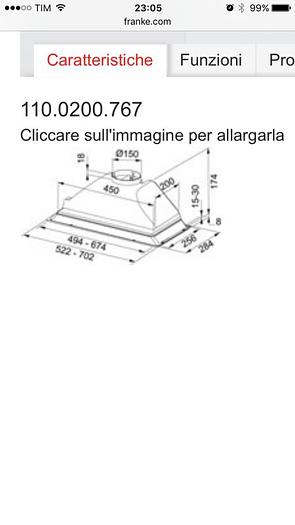 Usato CAPPA FRANKE FBI 502 XS (52 CM)