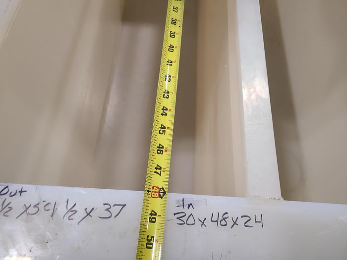 Used Polypro Tank Counter Flow Rinse side and bottom support 70" x 28" x 29" Removable Partition - LARRY PLEASE CHECK DEMENTIONS