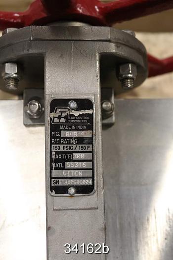 Used FCC 8" Hand Operated Knife Gate Valve #34162