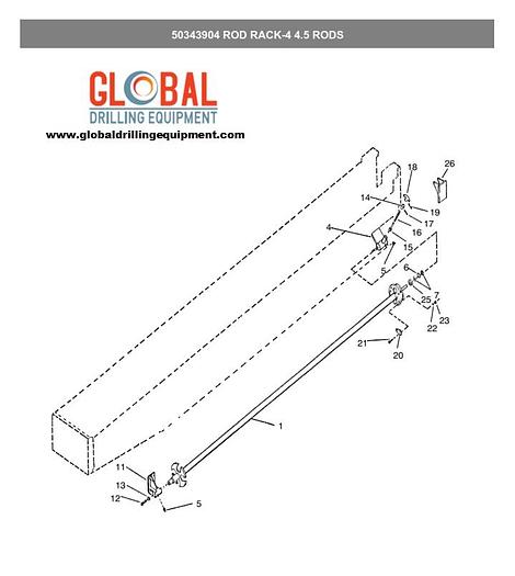 Used B&H-2033 : Rod Rack for Ingersoll-Rand T4W Drill Rig
