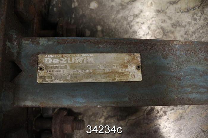 Used Dezurik 12" Hand Operated Knife Gate Valve #34234