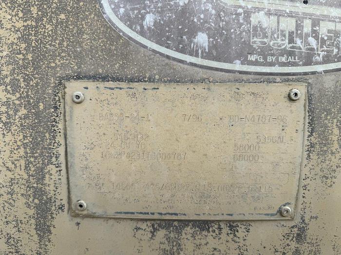 Used Beall Belly Dump Silver Bullet