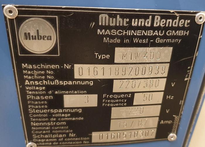 Gebraucht Mubea MIW 400