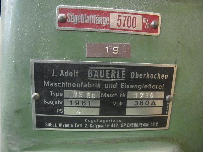 Gebraucht Bandsaege Baeuerle BS 80