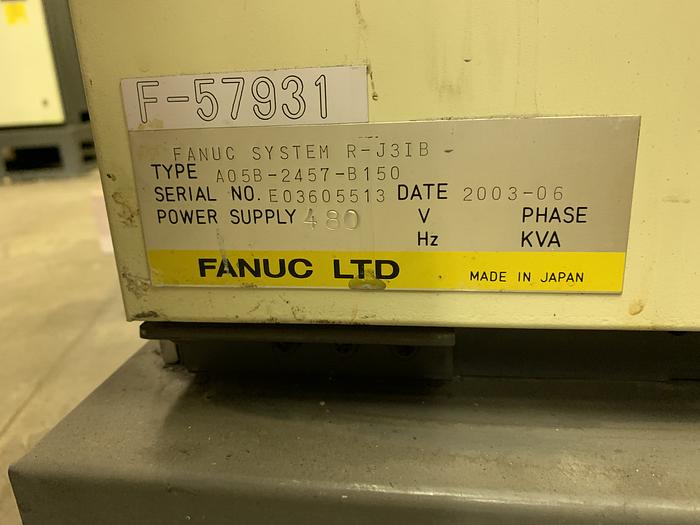 Used FANUC S-500iB 15KG X 2757MM REACH 6 AXIS CNC ROBOT