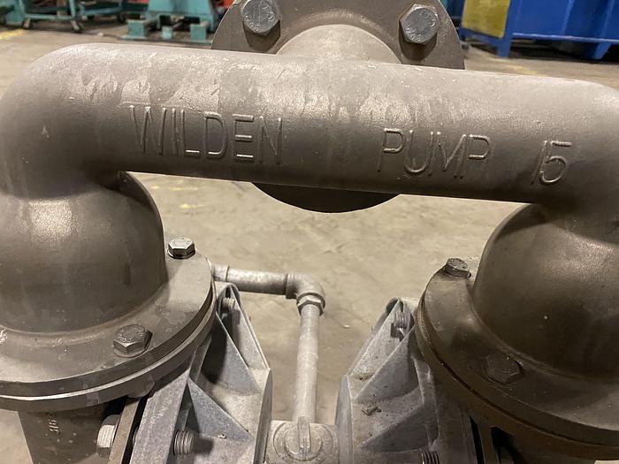 Used WILDEN PUMP 15 STAINLESS STEEL 316 SS DOUBLE DIAPHRAGM/ TRANSFER PUMP