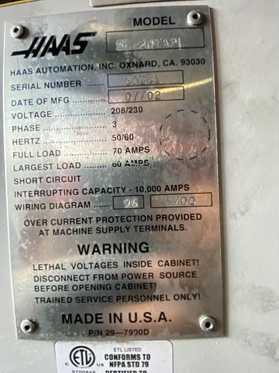 Used 2002 Haas SL20T