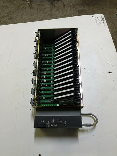 Used ALLEN BRADLEY 1771-A4B SER B 16 SLOT I/O CHASSIS 1771-P7 B