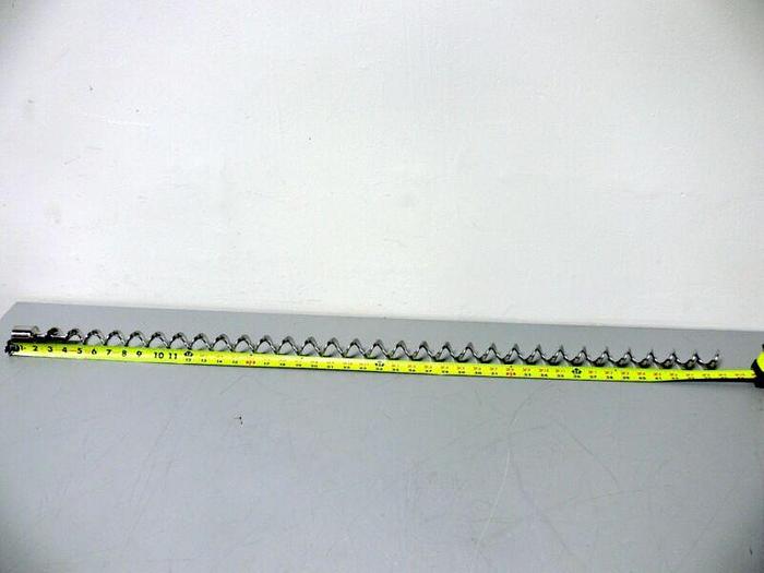 Used Stainless Steel Reactor Mixer Corkscrew Rod 1.5" Diameter Impeller,  45" Long
