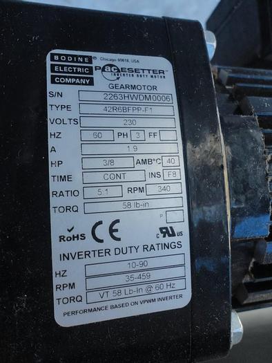 Used Conveyor, Belt, 8" x 9', Alum, Dorner, 2200 Series, 3/8 HP #S740935