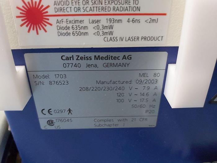 Used ZEISS MEL 80 Laser - Excimer