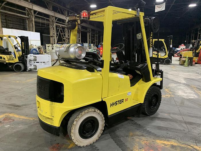 Used 8,000 POUND HYSTER H80XM FORKIFT 2005 PNUEMATIC TIRES 1,650 HOURS