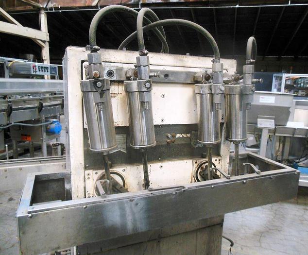 Used Filler, Piston, 4-Head, Filamatic, Mdl CVM300, 1 Ltr, S/st #S732732