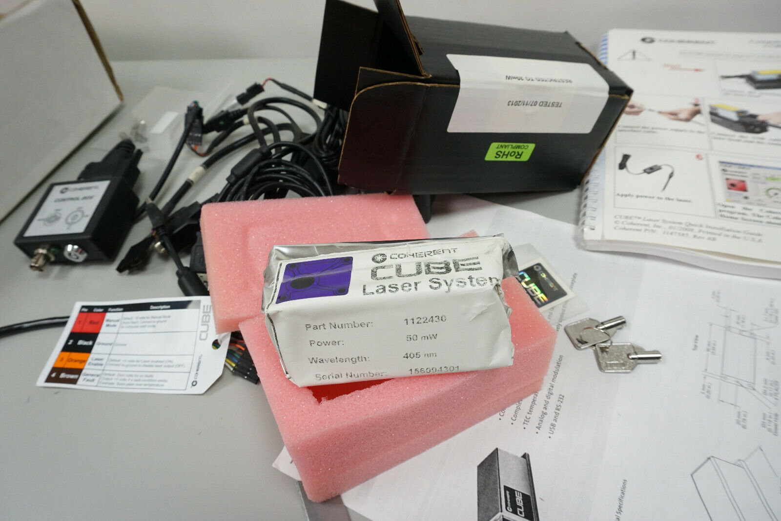 Coherent Cube Diode Laser System 1122430 405nm 20mW