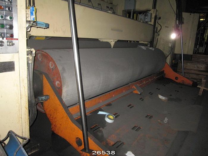 Used Valmet KL-200 Valmet Winder, Model Kl-200, 156" Trim, 7500 Fpm, Dual Drum, 200 Hp Dc Motor With Slitter Section, 10 Slitting Blades, Shaftless Take-Up Unit With Automatic Roll Loader, 12- Roll Capacity And Operator Control Station #26538