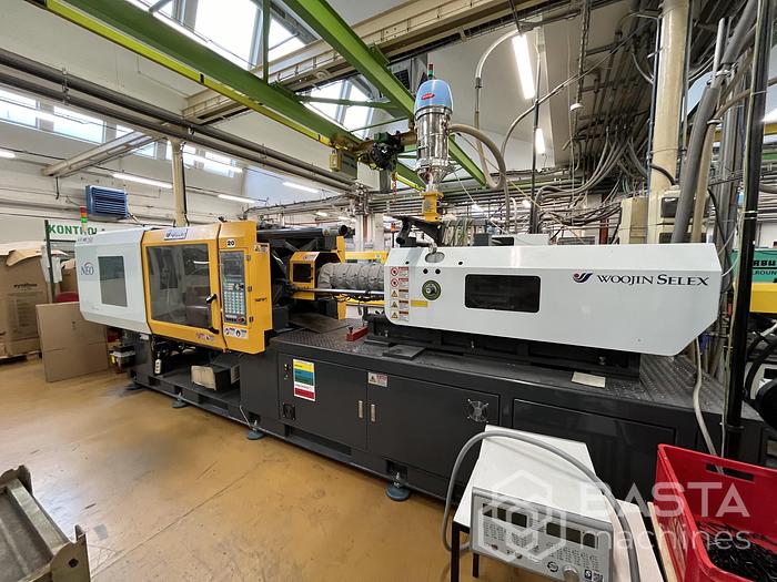 Good condition WOOJIN SELEX NE280 Injection Molding Machine (2006 ) for Sale at BASTA MACHINES s...