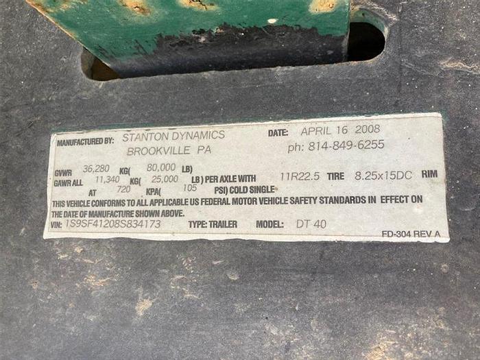 Used 2008 Stanton Dynamics Doghouse Trailer & Kohler Genset