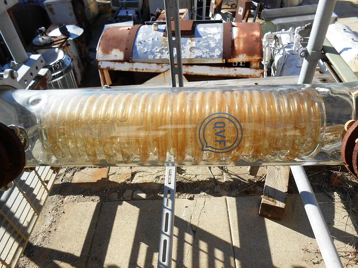 Used Heat Exchanger, Condenser, 6" x 34", QVF #S742160